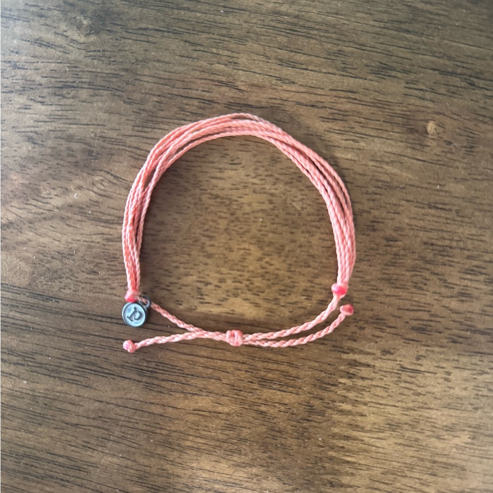 Coral Pura Vida Braided Bracelet